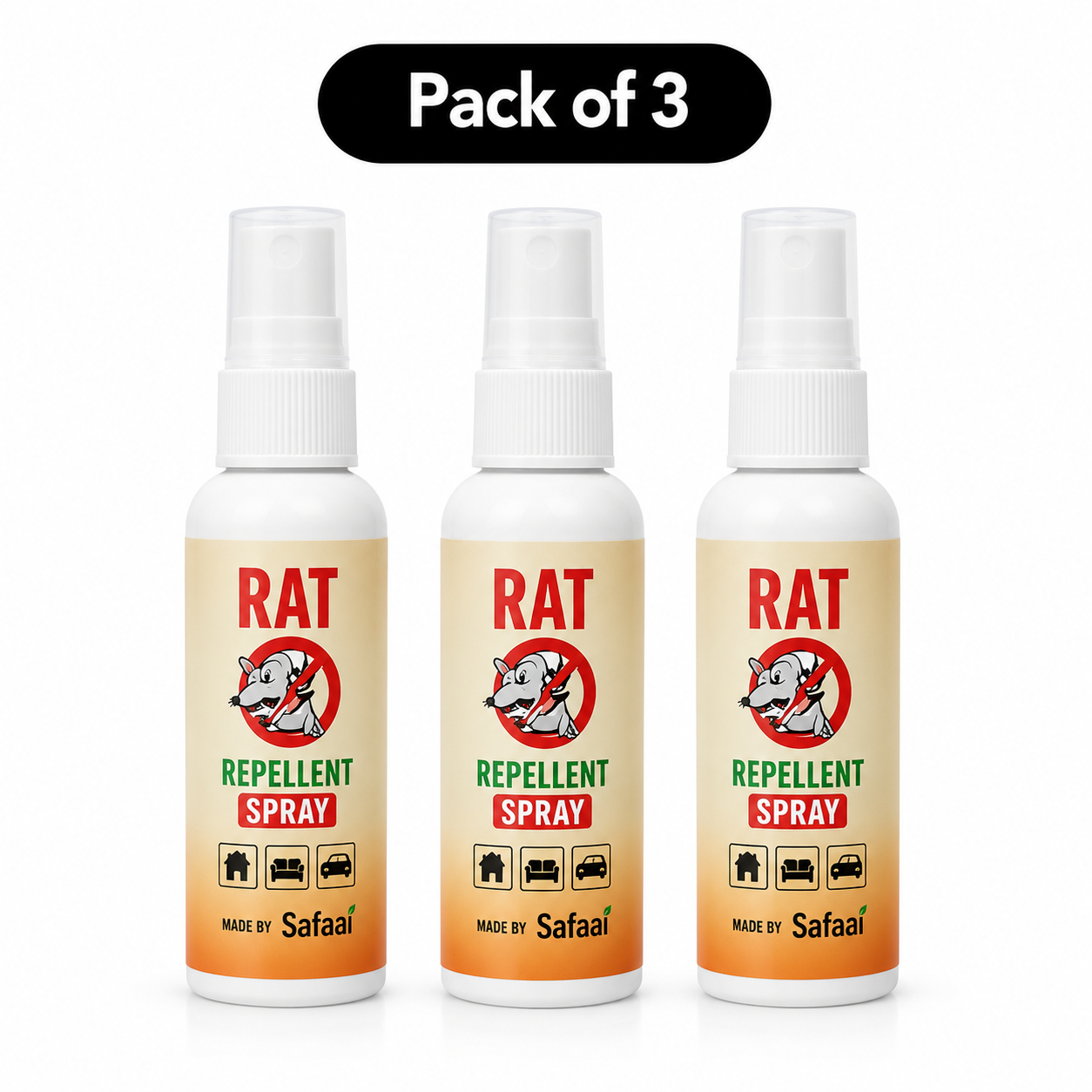 Safaai Rat Repellent Spray 50ML Buy 1 Get 2 Free