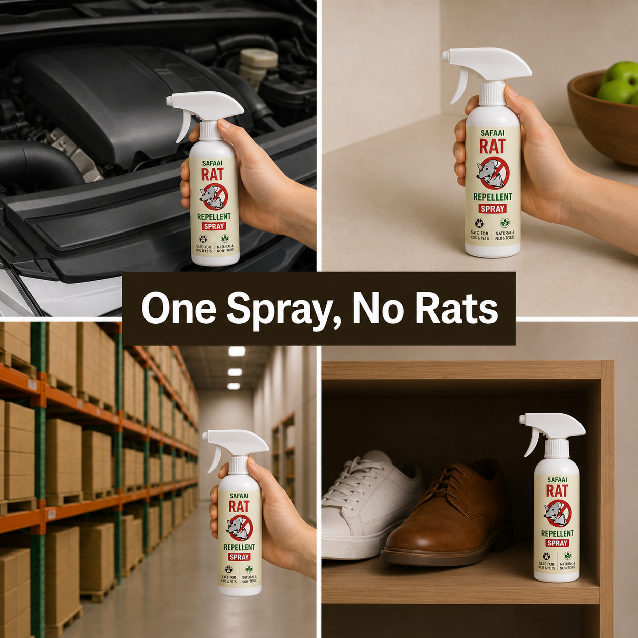 Safaai Rat Repellent Spray 50ML Buy 1 Get 2 Free